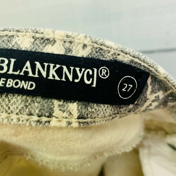 BLANKNYC Womens The Bond Mid Rise Skinny in Snake Along Stretch Denim Size 27 - Picture 8 of 13